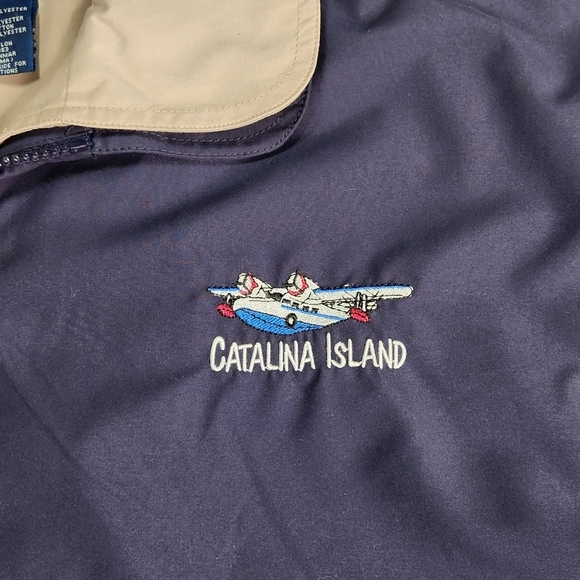 VOS Sports Jacket Mens M Lined Full Zip Flight Sail Catalina Island Pockets Fly - Picture 3 of 14